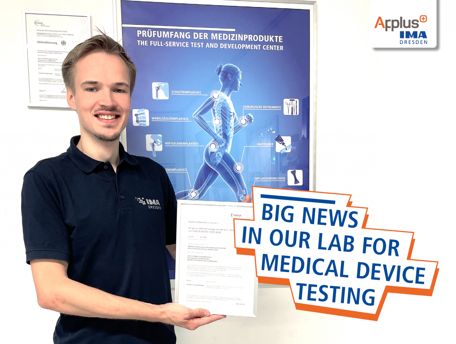 Post Big news in our lab for medical device testing! IMA Dresden